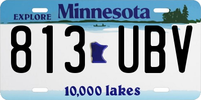 MN license plate 813UBV