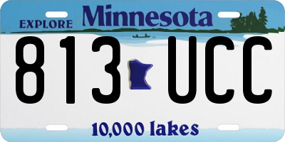 MN license plate 813UCC