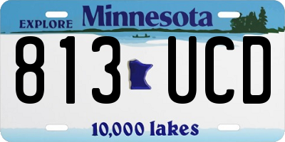 MN license plate 813UCD