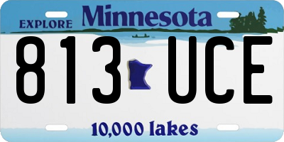 MN license plate 813UCE