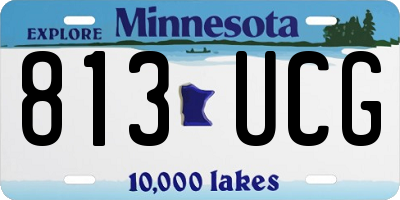 MN license plate 813UCG