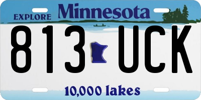 MN license plate 813UCK