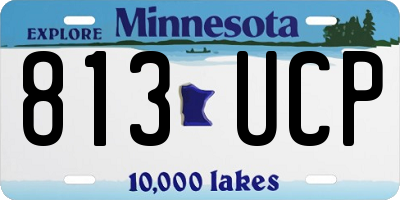 MN license plate 813UCP
