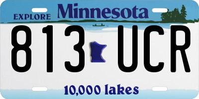 MN license plate 813UCR