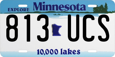 MN license plate 813UCS