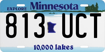 MN license plate 813UCT