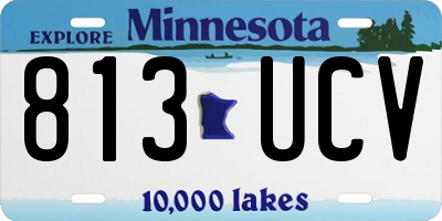 MN license plate 813UCV