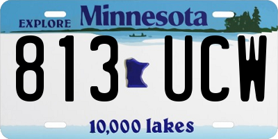 MN license plate 813UCW