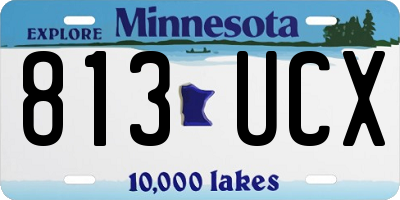 MN license plate 813UCX