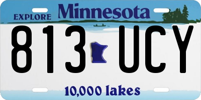 MN license plate 813UCY