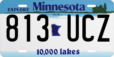 MN license plate 813UCZ