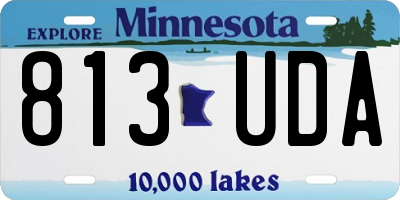 MN license plate 813UDA