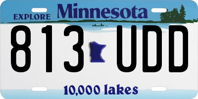 MN license plate 813UDD