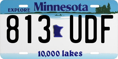 MN license plate 813UDF
