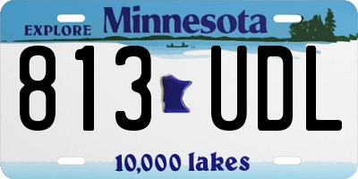 MN license plate 813UDL