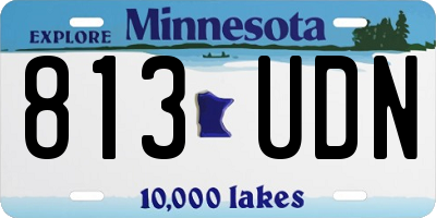 MN license plate 813UDN