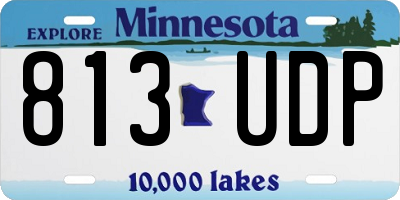 MN license plate 813UDP