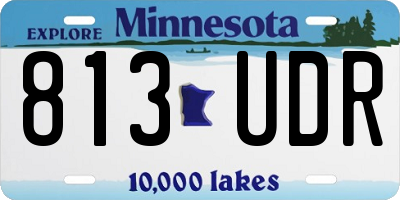 MN license plate 813UDR