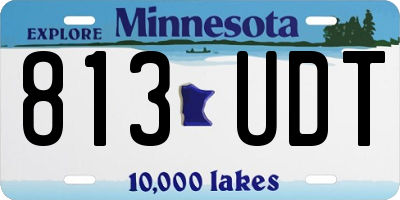 MN license plate 813UDT