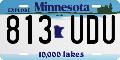 MN license plate 813UDU