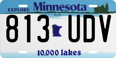 MN license plate 813UDV