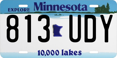 MN license plate 813UDY
