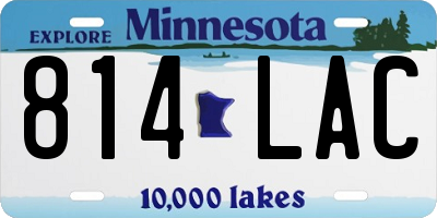 MN license plate 814LAC