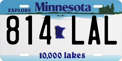 MN license plate 814LAL