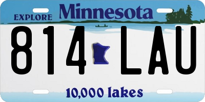 MN license plate 814LAU