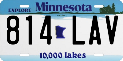 MN license plate 814LAV