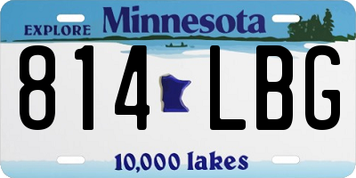 MN license plate 814LBG