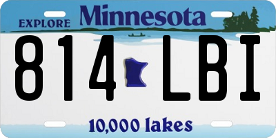 MN license plate 814LBI