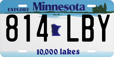 MN license plate 814LBY