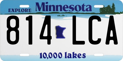 MN license plate 814LCA