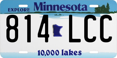 MN license plate 814LCC