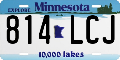 MN license plate 814LCJ