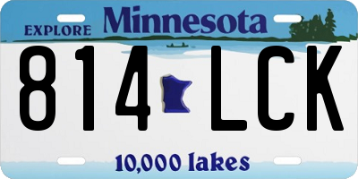 MN license plate 814LCK