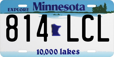 MN license plate 814LCL