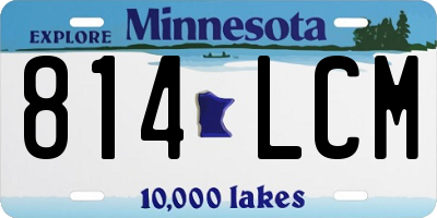 MN license plate 814LCM