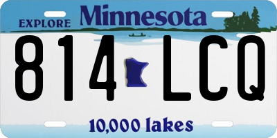 MN license plate 814LCQ