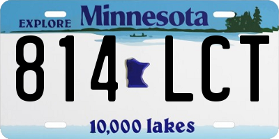 MN license plate 814LCT