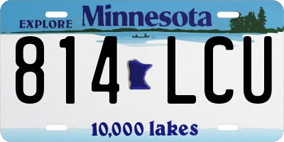 MN license plate 814LCU