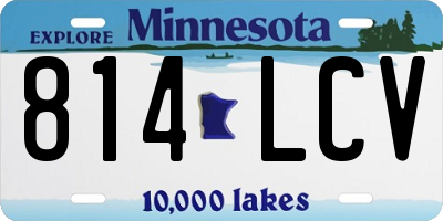 MN license plate 814LCV