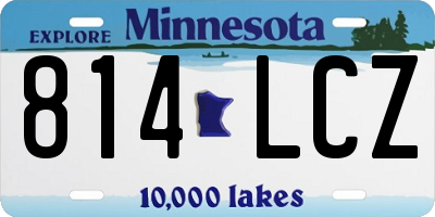 MN license plate 814LCZ