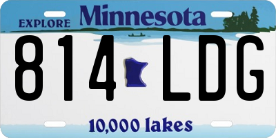 MN license plate 814LDG