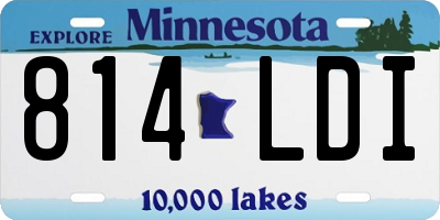 MN license plate 814LDI