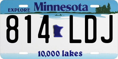 MN license plate 814LDJ
