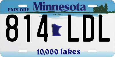 MN license plate 814LDL