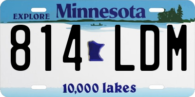 MN license plate 814LDM