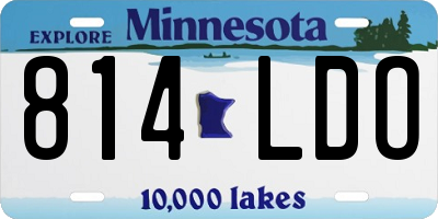 MN license plate 814LDO